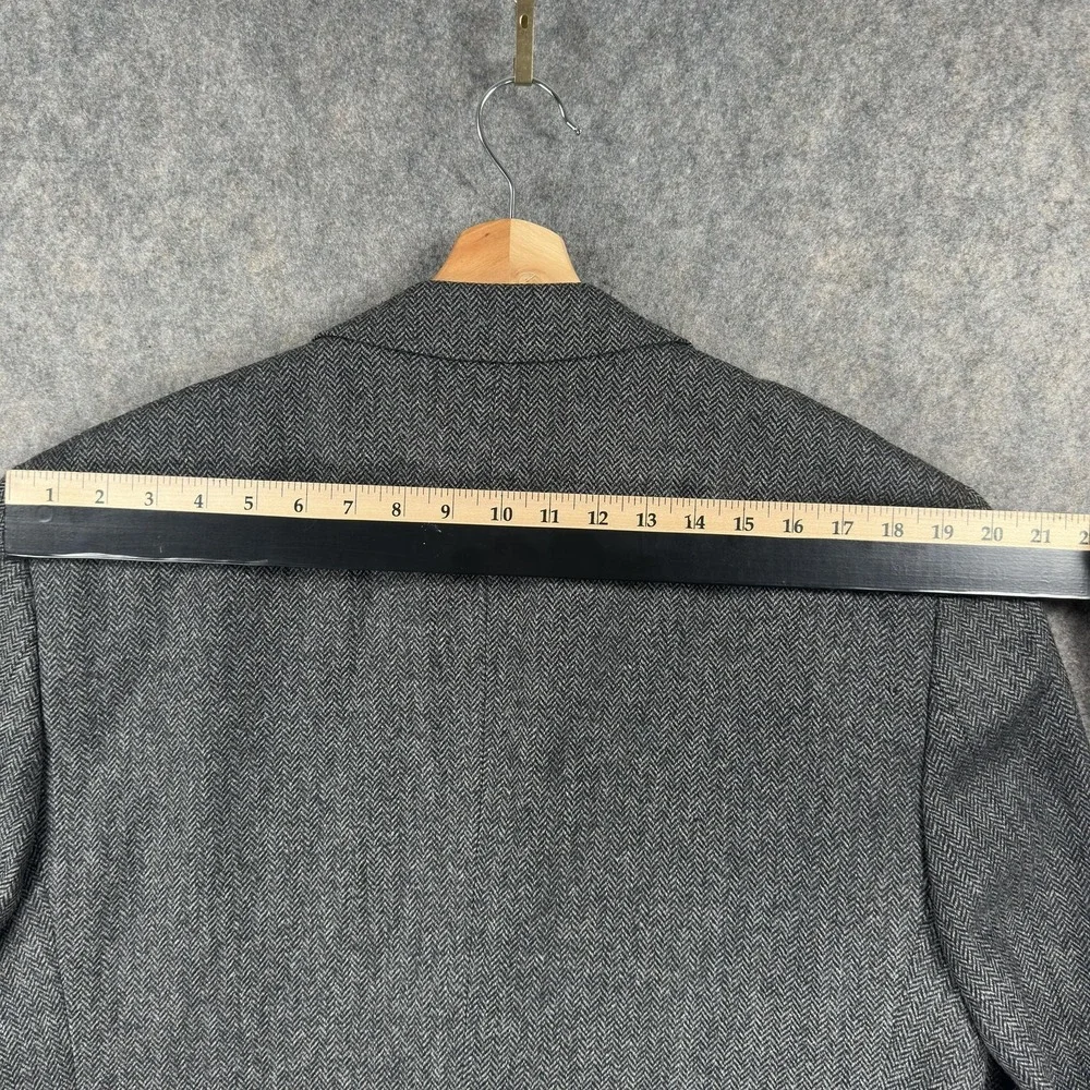 Brooks‎ Brothers Blazer Mens XL 45 Gray Herringbone Lambswool Sport Coat Jacket